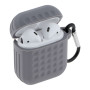 Чехол-футляр для наушников Silicone Fashion Case with Hook для Airpods 1/2, Grey