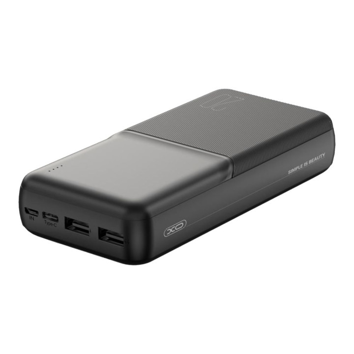 Внешний аккумулятор Power Bank XO PR252 Lighted 20000 mAh, Black