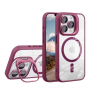 Чехол накладка TPU + PC + Metal Stand Case with MagSafe and Camera Lenses для iPhone 15 Pro Max dark purple