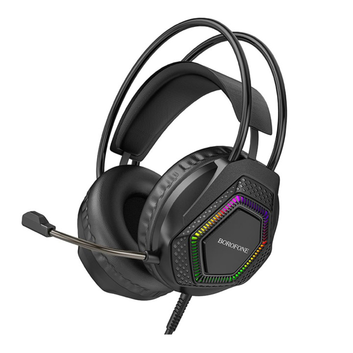 Игровые проводные наушники Borofone BO105 Thunder, Black