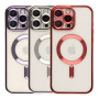 Чехол - накладка TPU Metallic Full Camera with Magsafe для iPhone 16 Pro red