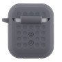 Чехол-футляр для наушников Silicone Fashion Case with Hook для Airpods 1/2, Grey