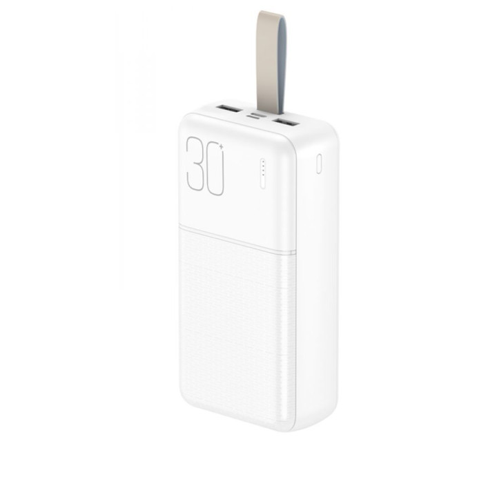 Портативная батарея Power Bank XO PR199 Light Display 30000 mAh, White