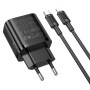 Сетевое зарядное устройство Borofone BA84A 1USB-C PD / QC 30W / Type-C to Lightning, Black