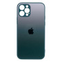 Чехол-накладка TPU Glass Logo Matte Gradient with Frame для Apple Iphone 12 Pro