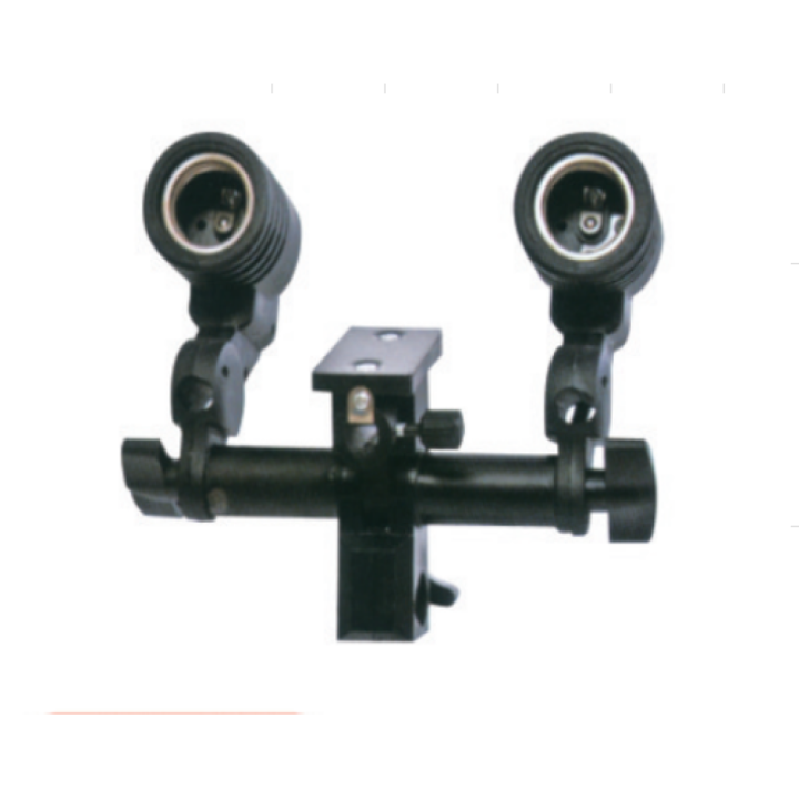 Держатель SHL-002 2-х ламп с патронами E27 и отверстием для фото-зонта, Black