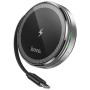 Беспроводное зарядное устройство Hoco CQ18 2-in-1 15W Magnetic (iWatch), Silver