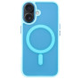 Чехол накладка TPU+PC Color Chrome with Magsafe для iPhone 16 Plus blue