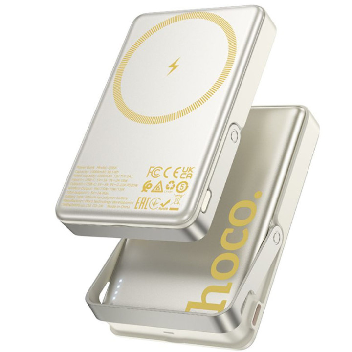 Внешний аккумулятор Power Bank Hoco Q36A Sunlight PD20W magnetic suction / 10000mAh, Titanium