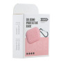 Чехол-футляр для наушников Silicone Fashion Case with Hook для Airpods 1/2, Pink