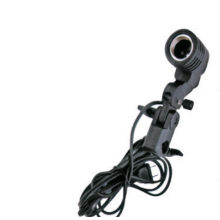 Держатель SHL-002 1 лампа с патроном E27 и отверстием для фото-зонта, Black