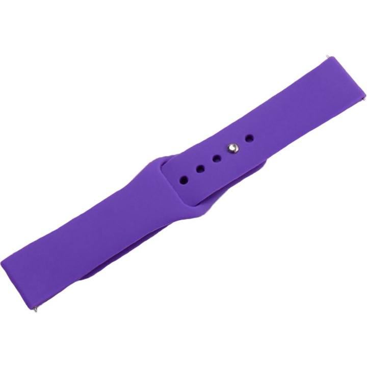 Ремешок Silicone 20mm Original Button Design для Samsung / Amazfit / Huawei, Purple