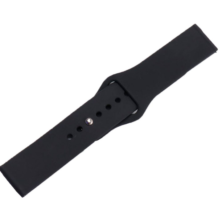 Ремешок Silicone 22mm Original Button Design для Samsung / Amazfit / Huawei, Black