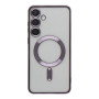 Чехол TPU Metallic Full Camera with Magsafe для Samsung Galaxy S25 5G silver