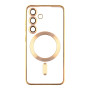 Чехол TPU Metallic Full Camera with Magsafe для Samsung Galaxy S24 rose gold