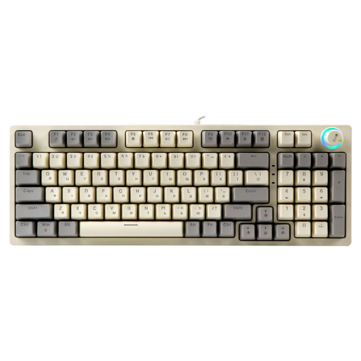 Проводная игровая клавиатура TWolf T50 Blue Switch, White