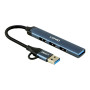 USB Hub LDNIO DS-64U USB To USB3.0*1 / USB2.0*3, Gray