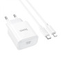 Сетевое Зарядное Устройство Hoco C76A Pro Type-C PD / QC 30W Type-C to Lightning, White