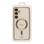 Чехол TPU Metallic Full Camera with Magsafe для Samsung Galaxy S25+ 5G rose gold