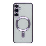 Чехол TPU Metallic Full Camera with Magsafe для Samsung Galaxy S25+ 5G rose gold