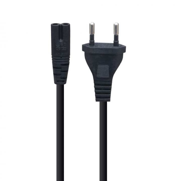 Сетевой шнур C7 / F 2pin для ноутбука 1.5m, Black