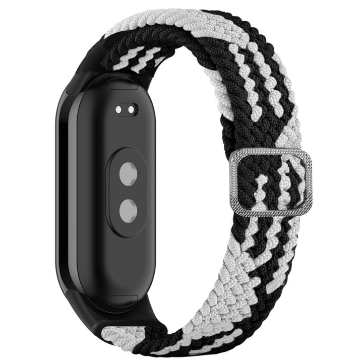 Ремешок для Xiaomi Mi Band 8 Elastic adjustment, Black White