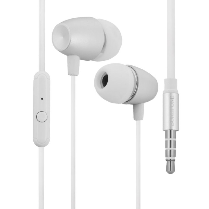 Проводные вакуумные наушники Borofone BM57 Platinum, Steel