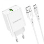 Сетевое зарядное устройство Borofone BN5 18W QC3.0 Type C, White