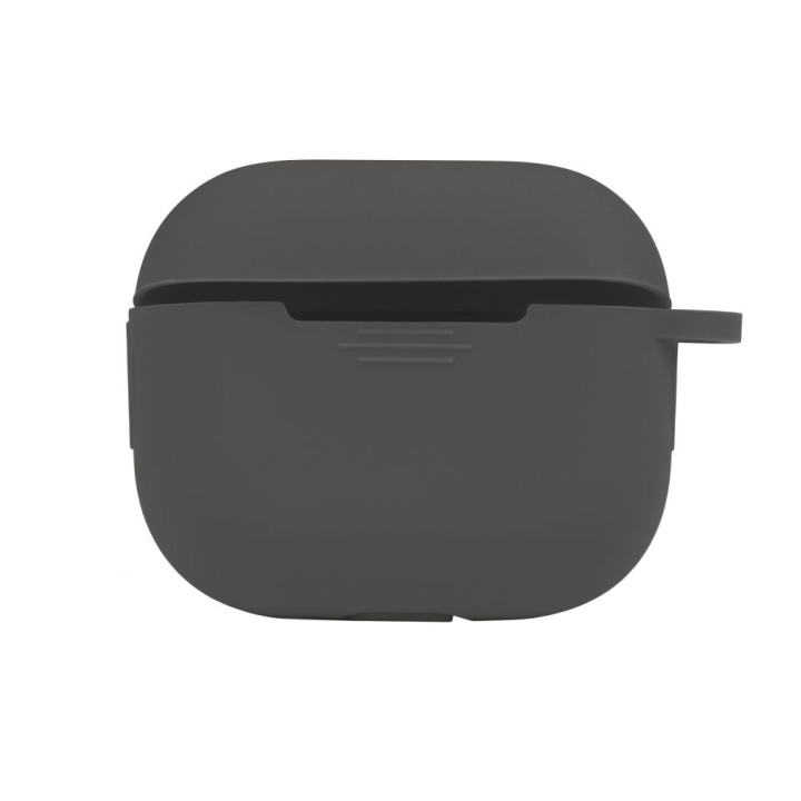 Чехол-футляр для наушников Silicone Case with hook для Airpods 4, Dark grey