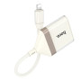 Переходник Hoco UA40 2-in-1 Card Reader Lightning, Apricot
