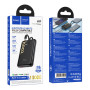 Внешний аккумулятор Power Bank Hoco Q37 Graceful 22.5W PD20W with two cables 10000mAh, Black