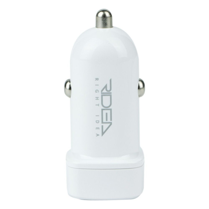 Автомобильное Зарядное Устройство Ridea RCC-21212 Grand USB 2.4A cable Type-C, White