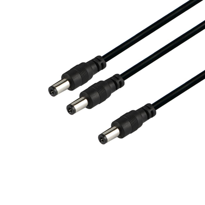 Кабель питания DC to 2DC 12v 5.5x2.1 mm 30cm, Black