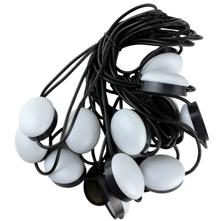 Садовая RGB Гирлянда DX-23013-5050-15P-Solar с пультом дистанционного управления, Black