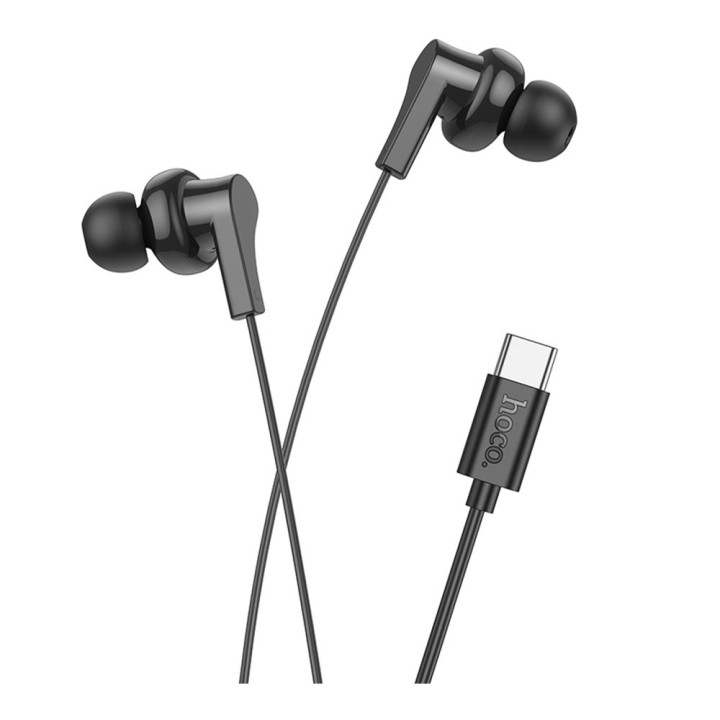 Вакуумные проводные наушники Hoco M114 Type-C 1,2m, Black