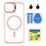Чехол - накладка TPU+PC+Metal Stand Case with MagSafe and Camera Lenses для iPhone 16 pink