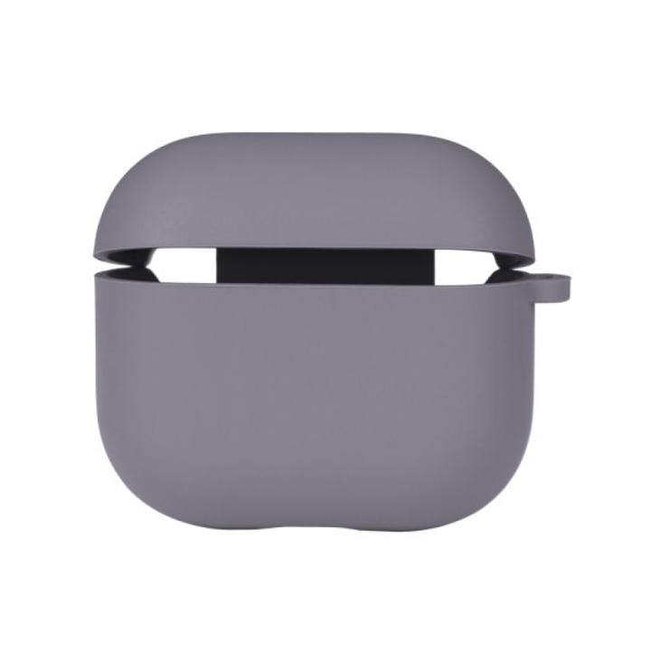 Чехол-футляр для наушников Silicone Case with microfibra для Airpods 4, Lavender grey