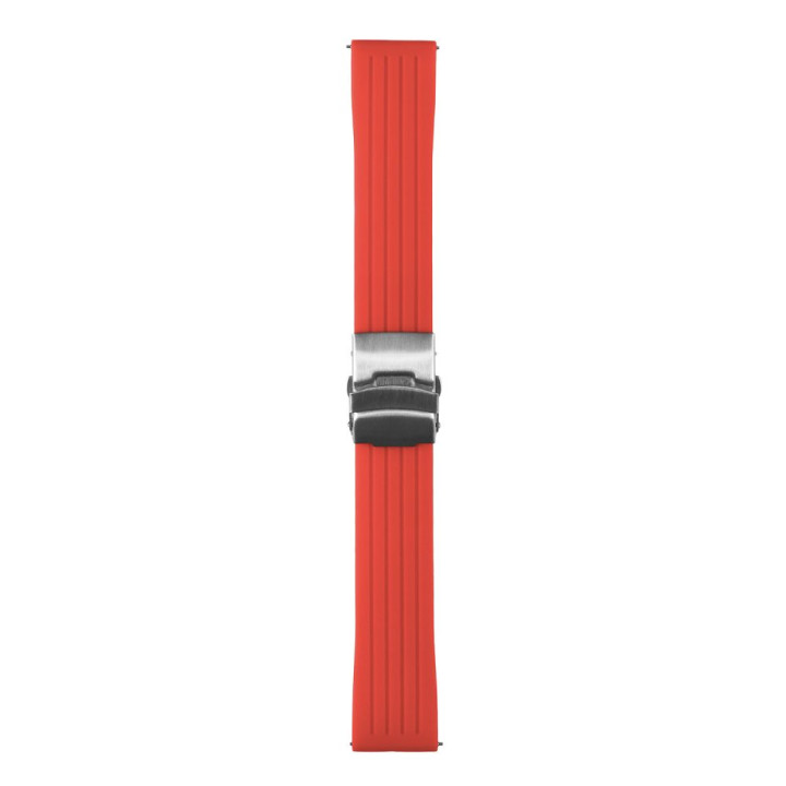 Универсальный ремешок Silicone + Metal lock для Samsung / Amazfit / Huawei 22mm, Red