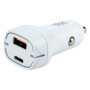 Автомобильное зарядное устройство XO CC37 PD20W / QC3.0, White