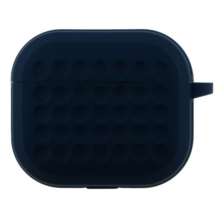 Чехол-футляр для наушников Silicone Fashion Case with Hook для Airpods 3, Navy blue