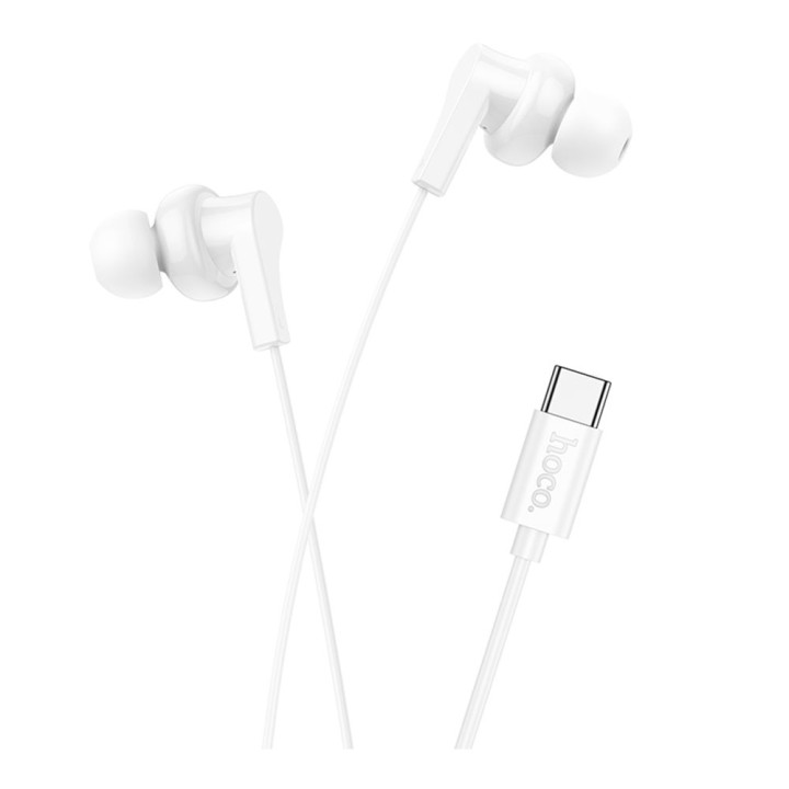 Вакуумные проводные наушники Hoco M114 Type-C 1,2m, White