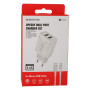 Сетевое Зарядное Устройство Borofone BA37A 2USB 2.4A 12W cable MicroUSB 1m, White