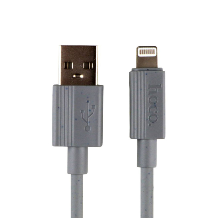 USB кабель Hoco X107 Lightning 2.4A 1m, Grey