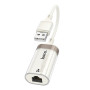 Переходник Hoco UA41 USB to Ethernet adapter (100 Mbps), Apricot