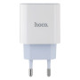 Сетевое Зарядное Устройство Hoco C76A Plus Type-C PD 20W QC3.0 3A, White