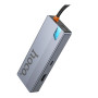 USB Hub Hoco HB50 Type-C 5-in-1 HDTV / PD / USB3.0*3, Gray