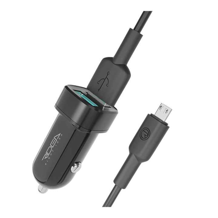 Автомобильное зарядное устройство для Ridea RCC-21112 Grand Micro 2USB 2.4 A, Black