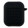 Чехол-футляр для наушников Silicone Fashion Case with Hook для Airpods 1/2, Black