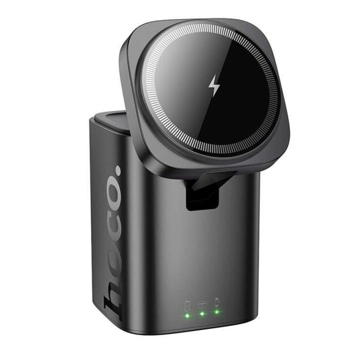 Беспроводное Зарядное Устройство Hoco CQ20 3-in-1 15W Magnetic (iWatch), Black