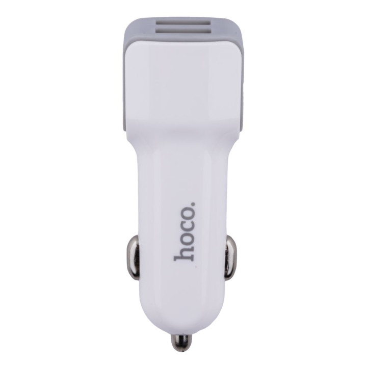 Aвтомобильное зарядное устройство Hoco Z23 2USB, White